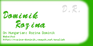 dominik rozina business card